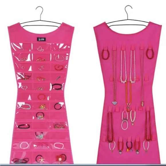 Pink Dress Silhouette Jewelry Storage Holder - Picture 2 of 4